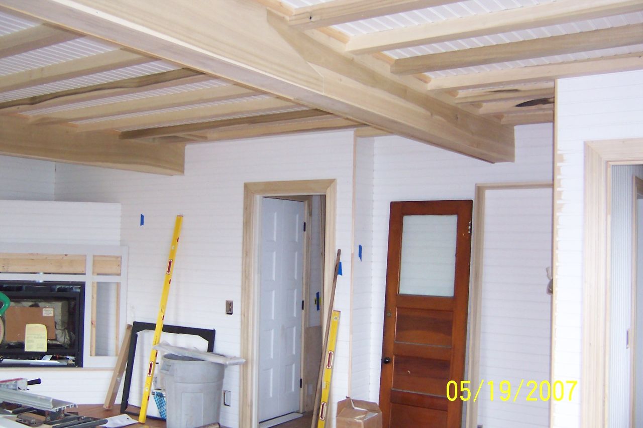 Master bedroom … note faux ceiling beams