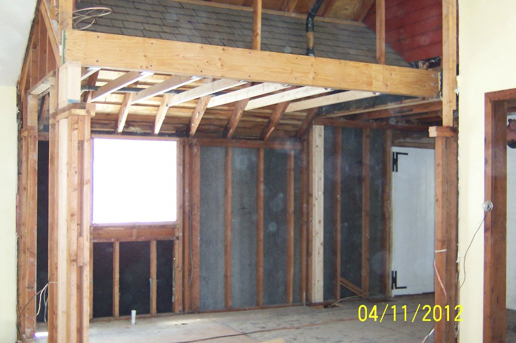 New kitchen space framed up